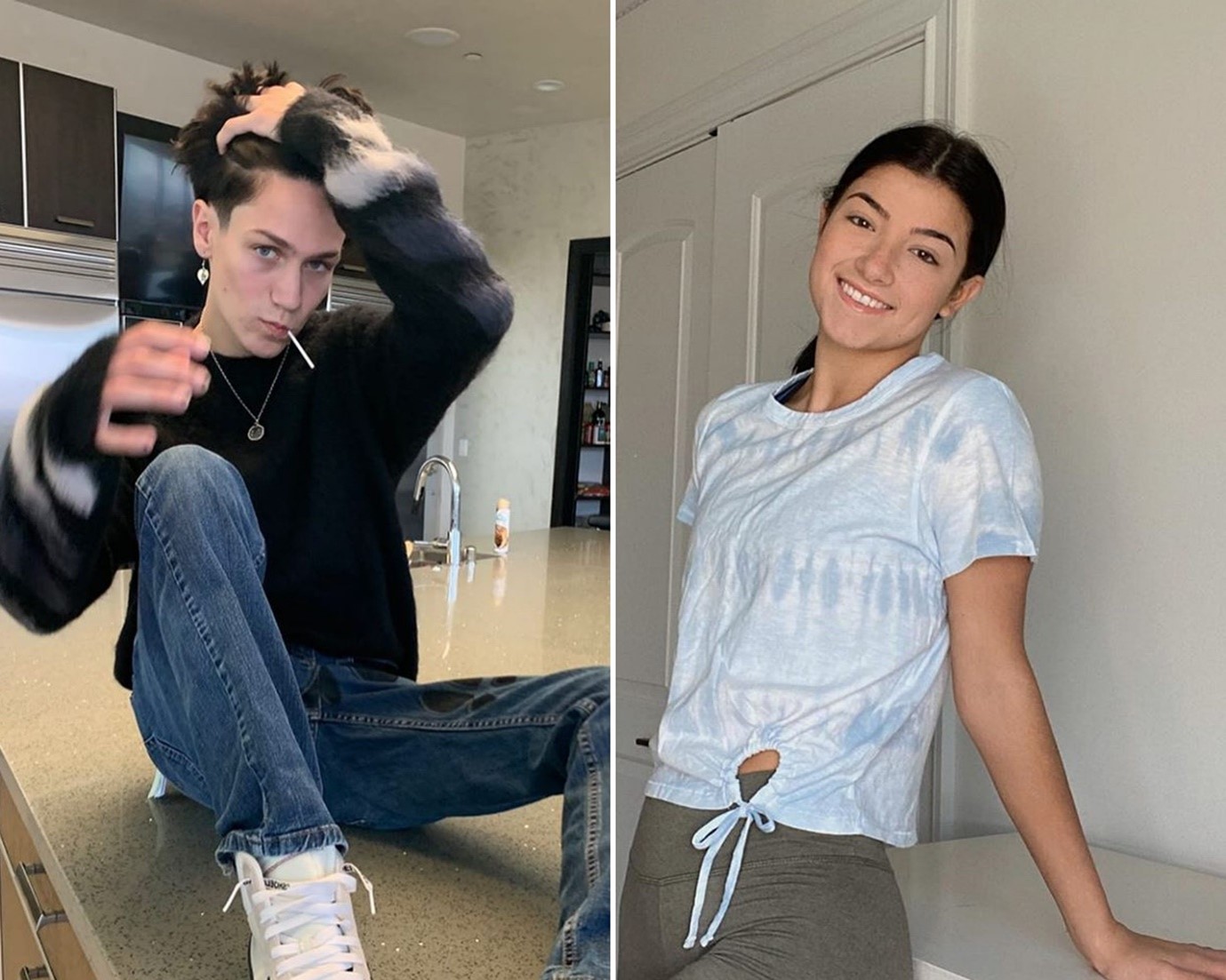 The social media stars take to TikTok.