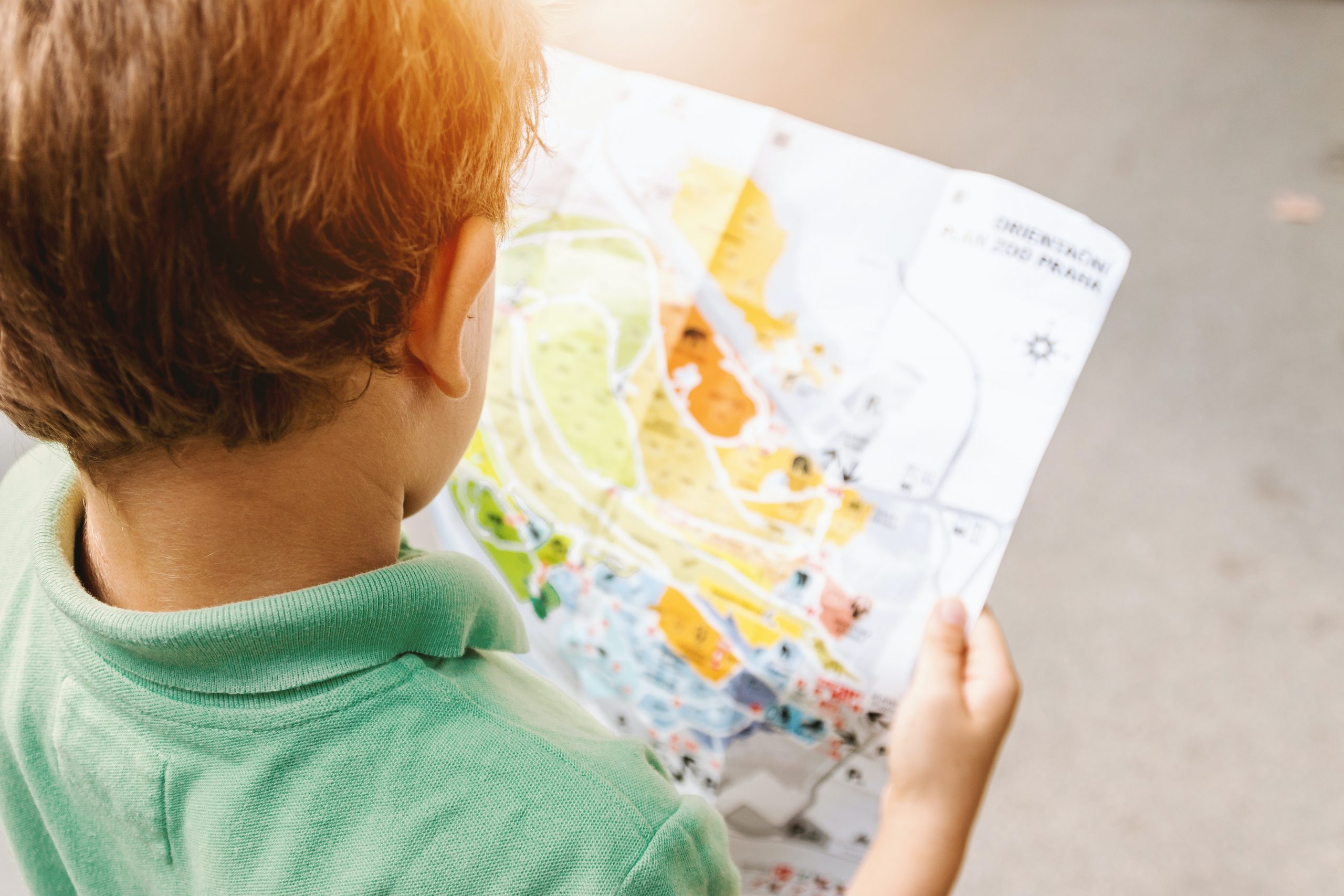 Young Boy with Map