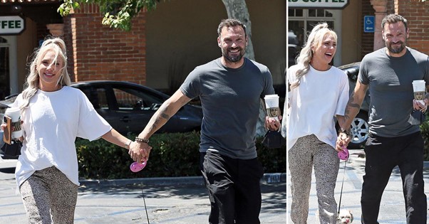 Brian Austin Green Girlfriend 2022: The loved-up couple take a stroll.