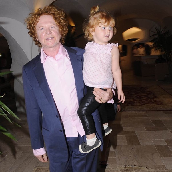 The singer with his daughter Romy.