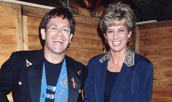 Elton John and Princess Diana