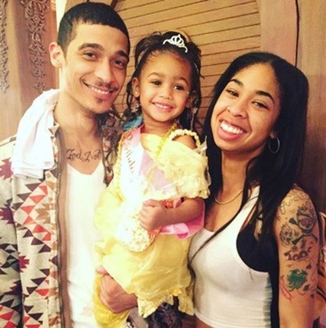 Amara Dean with her husband and daughter.