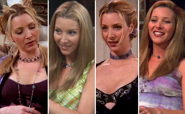 The actress during her many years playing Phoebe Buffay in Friends.