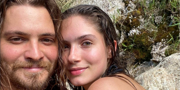 Luke Grimes Age: The actor with his wife Bianca Rodrigues.