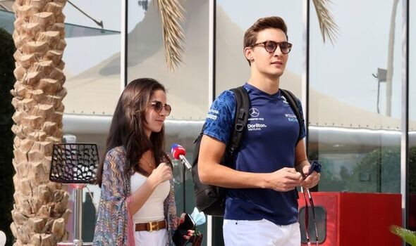 George Russell Girlfriend: The British race car driver with his partner Carmen Montero Mundt.