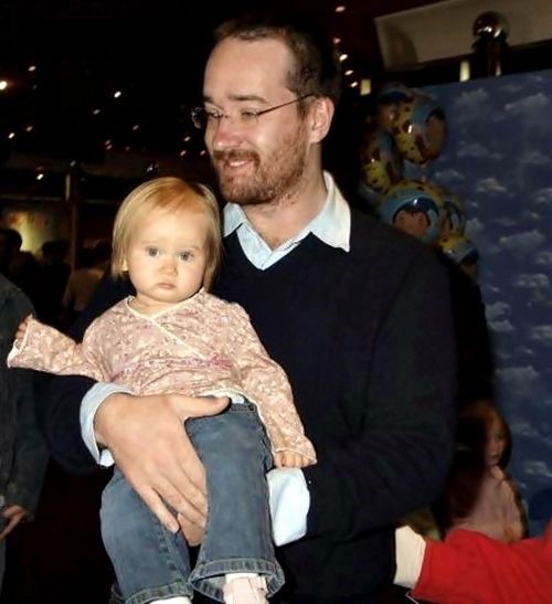 Keeley Hawes’ husband Matthew with their daughter Maggie Macfayden.