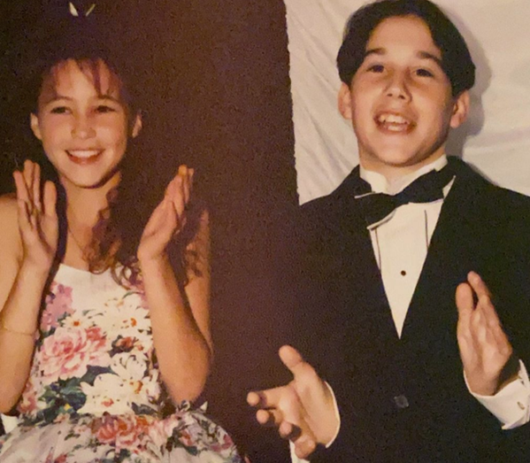 Alex Bourne and Rachel Stevens in their teens.