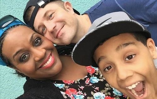 Alison Hammond Husband: The star with her son and then-boyfriend Jamie Savage.