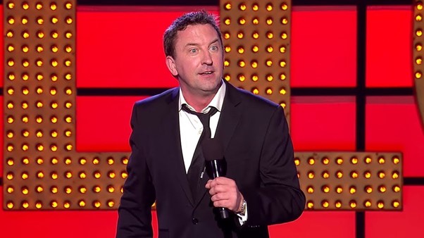The comedian takes to the stage at Live at the Apollo.