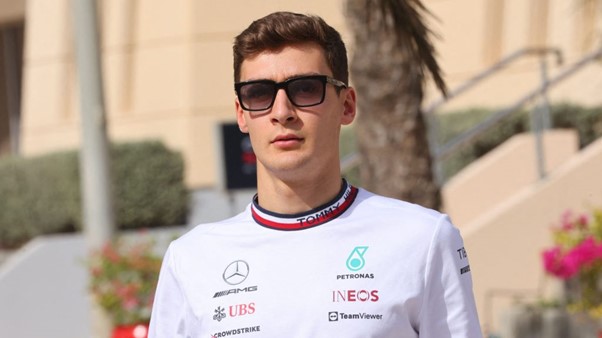 The British race car driver gears up for his next F1 season with Mercedes.