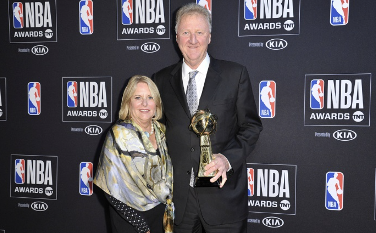 Dinah Mattingly and Larry Bird