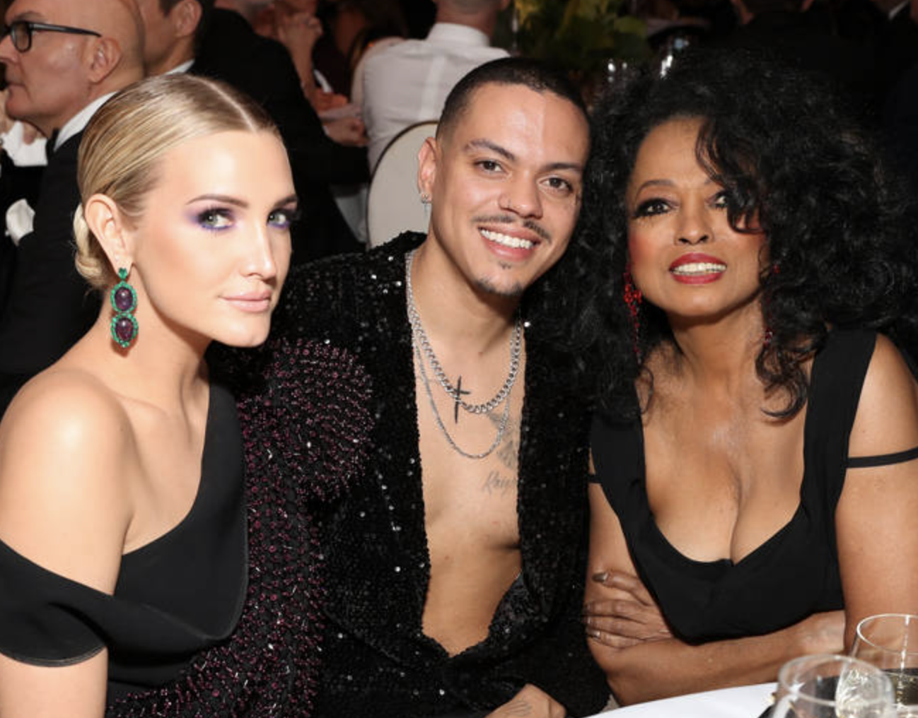 Ashlee Simpson, Evan Ross and Diana Ross