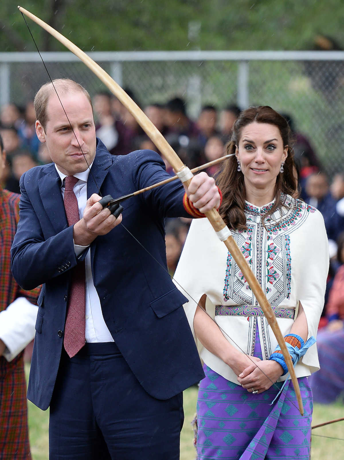 Kate and Will archery.