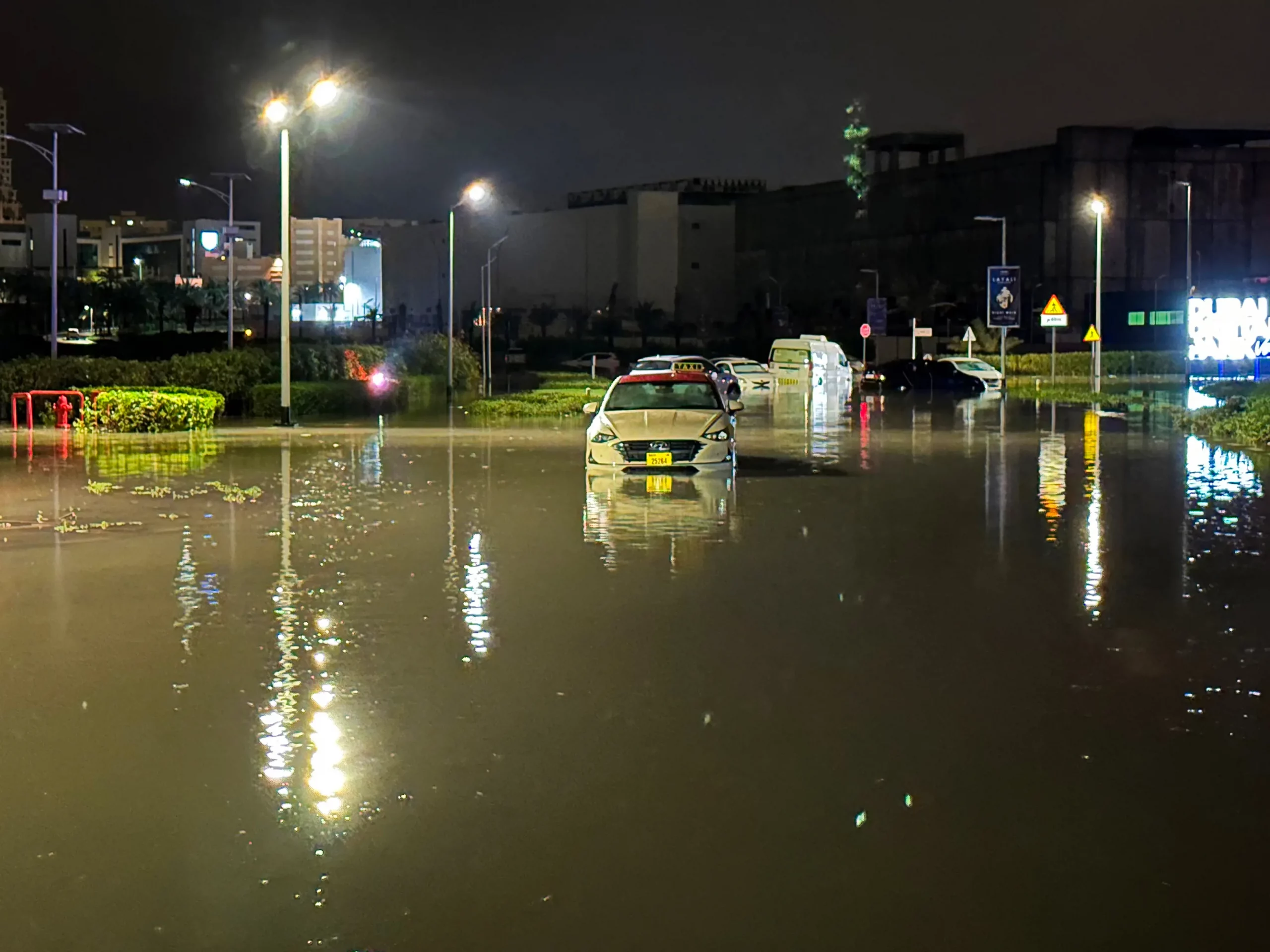 The after effects of the recent Dubai flooding. 