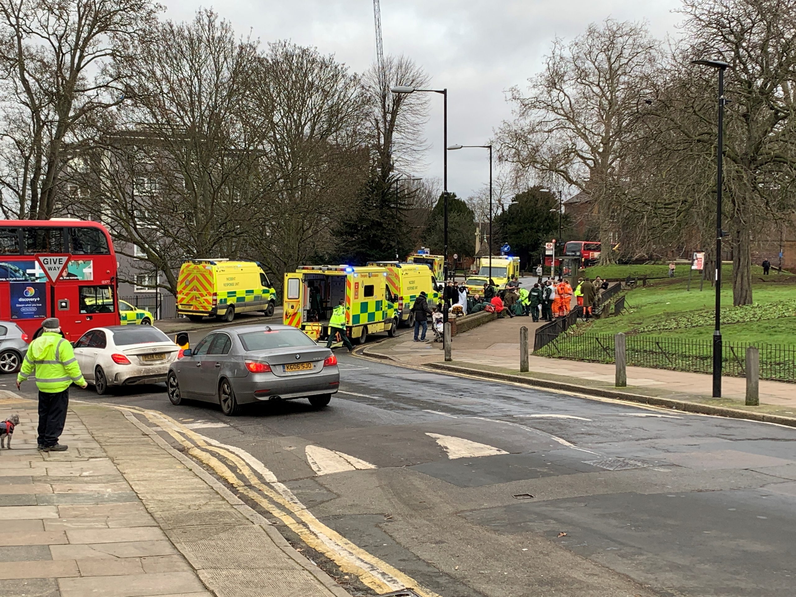 The aftermath of horses running loose in London. 