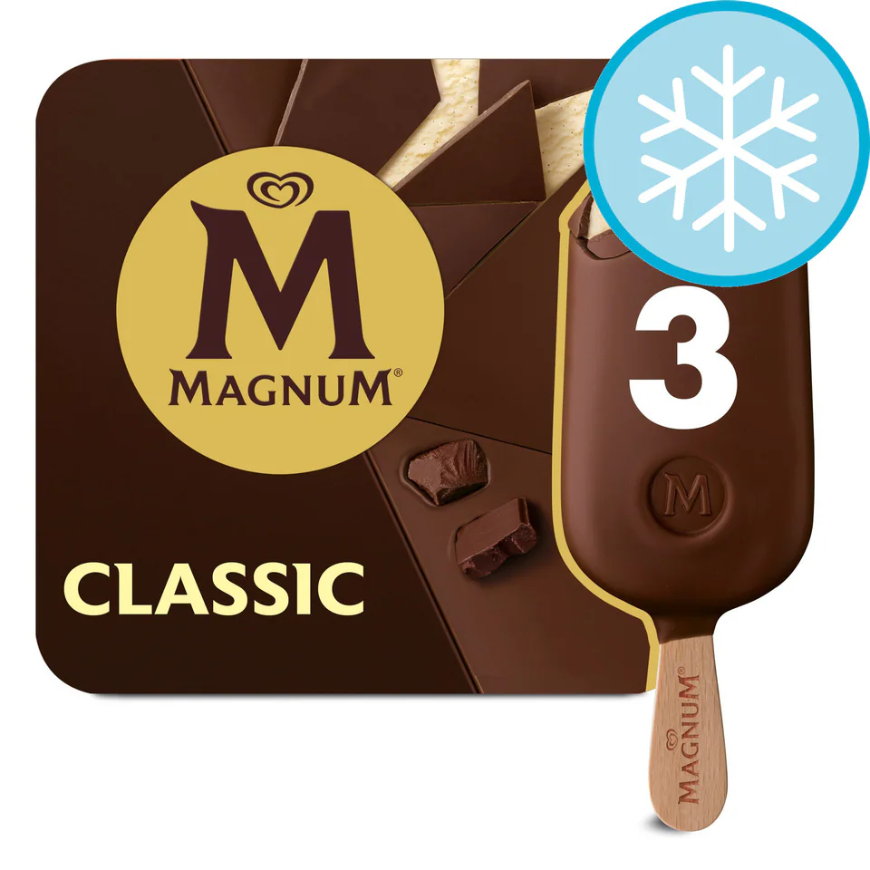 Magnum Classic Ice Cream Sticks 3x100ml have been recalled from Tesco as they may contain small pieces of metal. 