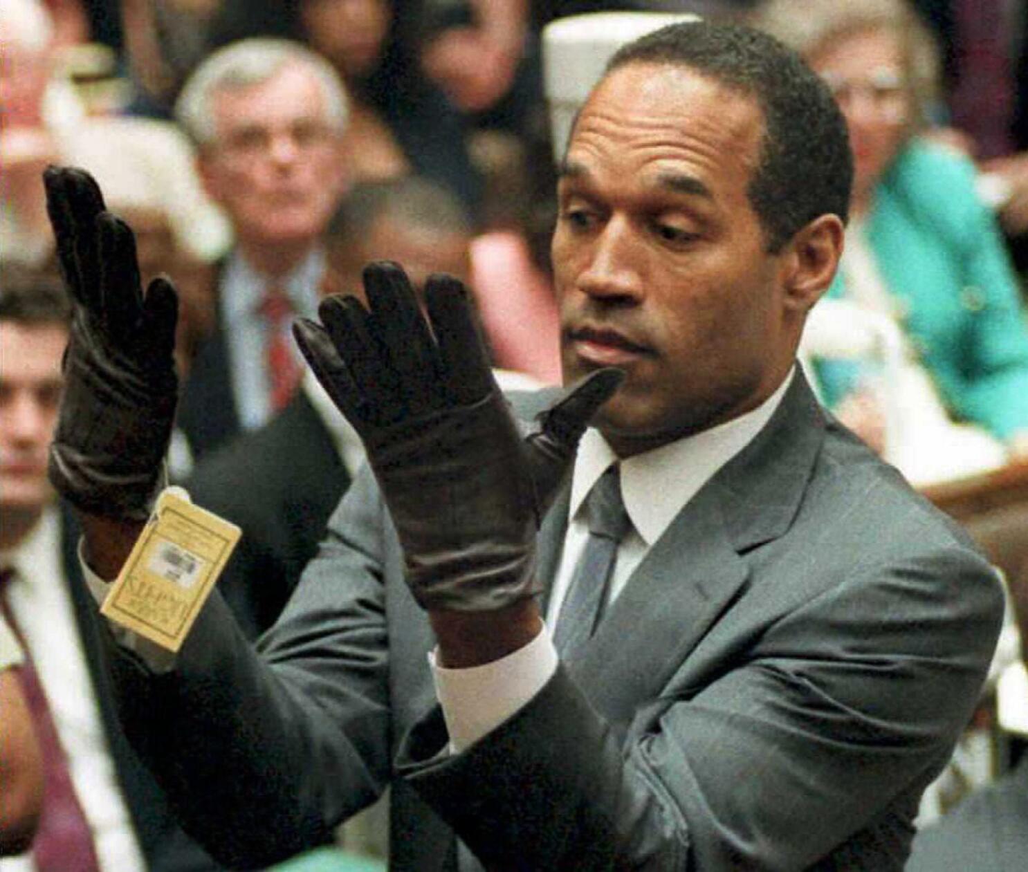 OJ Simpson during his highly publicised murder trial of his ex wife, Nicole Brown. 